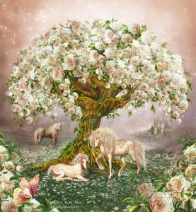 Story Art - Unicorn Rose Tree