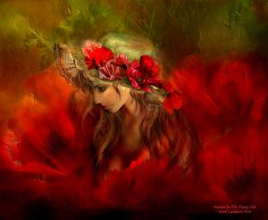 Story Art - Woman In The Poppy Hat